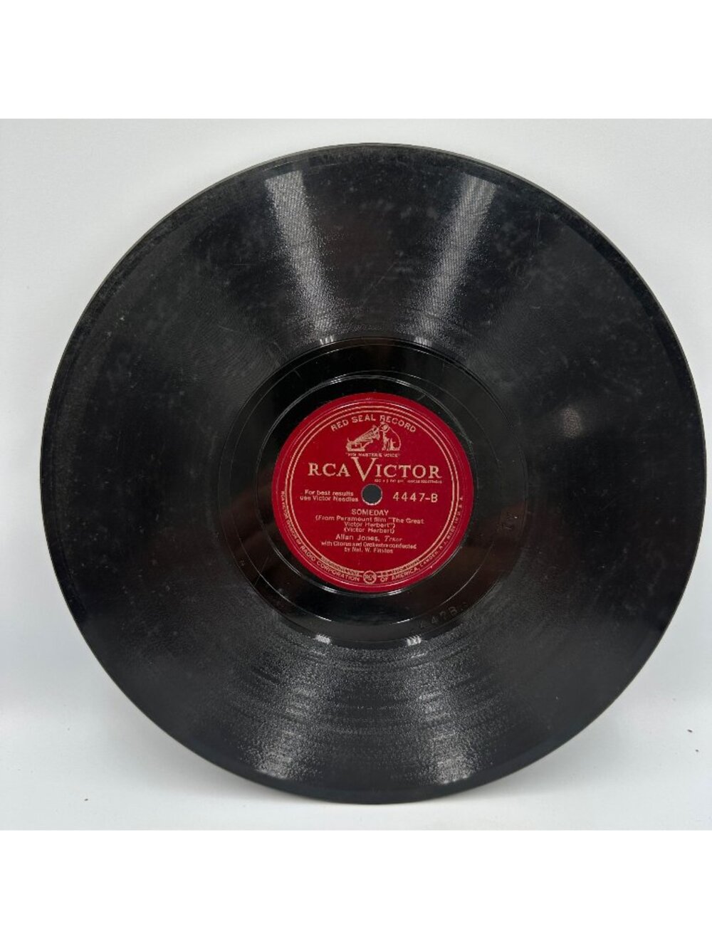 RCA Victor Allan Jones Tenor Sweethearts / Someday 78 RPM Record Red Seal